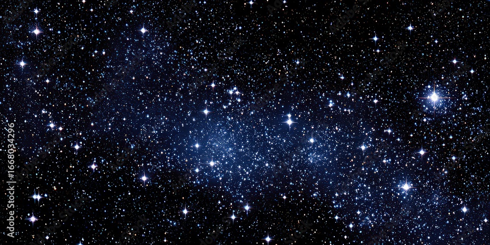 Fototapeta premium Starry Night Sky With Bright Stars