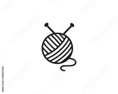Knitting icon vector design illustration