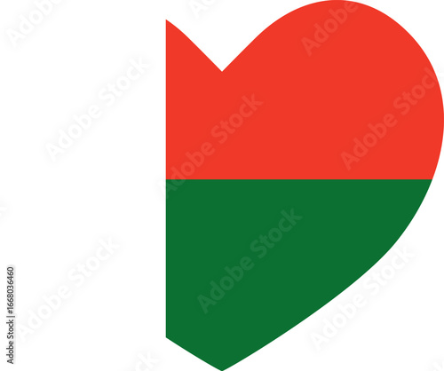 Free Download Madagascar heart shaped icon flag illustrator national - GFXLoad