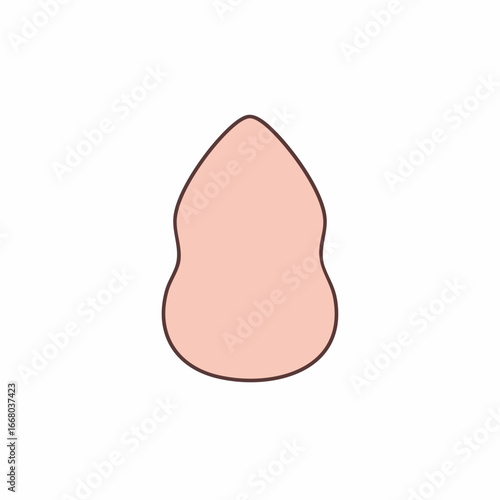 Soft Pink Makeup Blender Icon Illustration