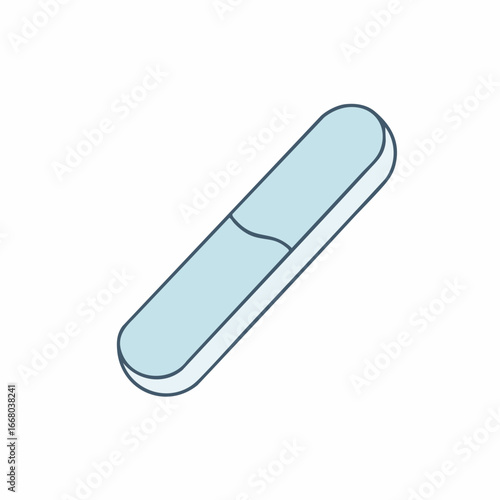 Light Blue Nail File in an Isometric View