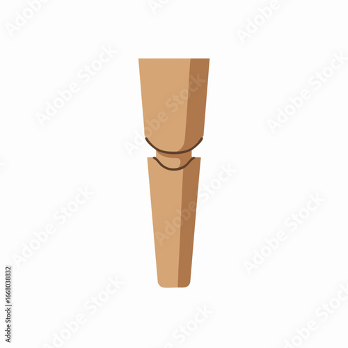 Stylized Illustration of a Reed Instrument's Distinctive Body Shape