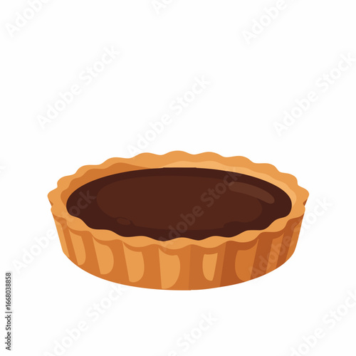 Single Chocolate Tart with Fluted Crust