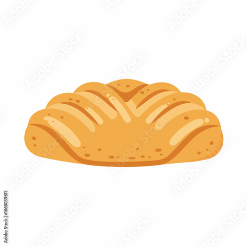Freshly Baked Golden Croissant with Detailed Surface and Texture.