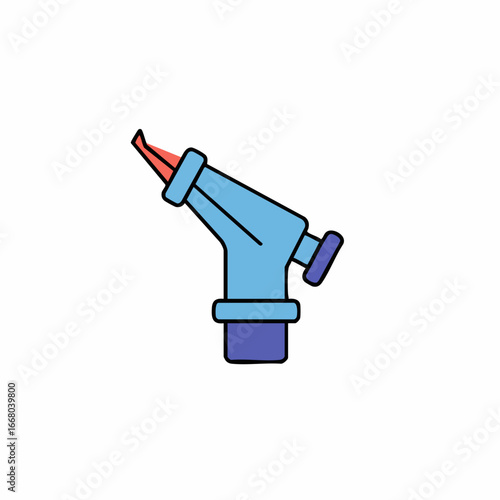 Stylized Illustration of a Dental Water Sprayer Nozzle
