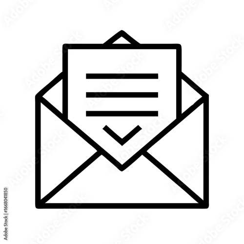 Elegant vector envelope icon symbolizing email communication and digital messaging
