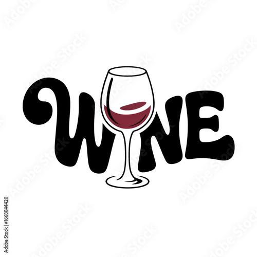 Glass of wine with a stylish design celebrating the joy of beverages and gatherings