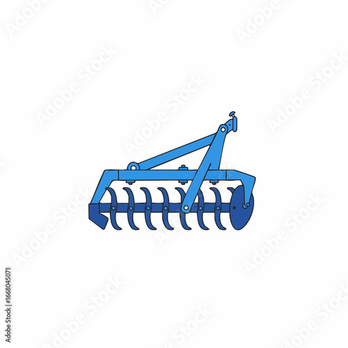 Blue Agricultural Disk Harrow with Adjustable Angle