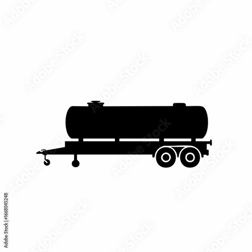 Simple Silhouette of a Tanker Trailer