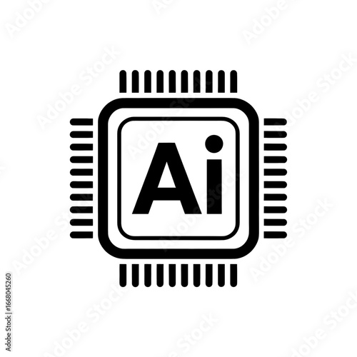 Modern artificial intelligence microchip design symbolizing technology advancements in digital processing and computation