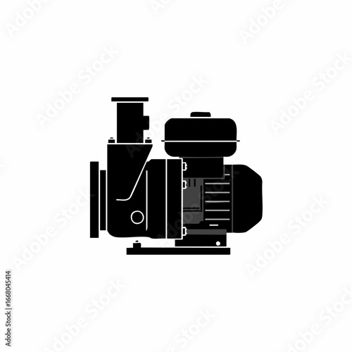 Side Profile of a Black Electric Water Pump