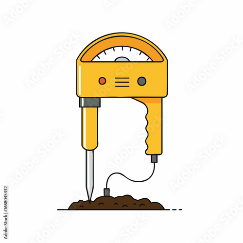 Simple Illustration of a Ground-Penetrating Soil Measuring Device