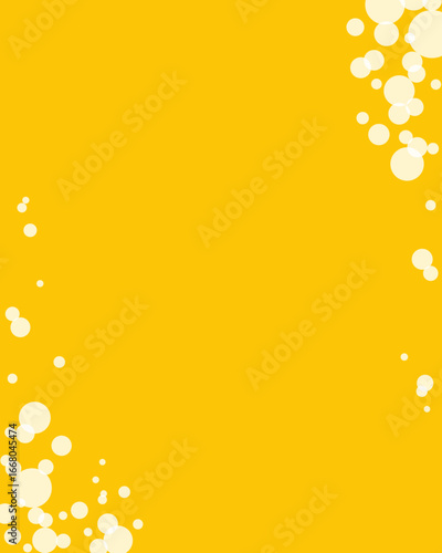 Yellow background with bubbles. 