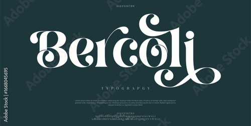 Berecoli minimal creative tech logo alphabet fonts. Typography minimalist urban sans serif digital fashion future creative logos fonts. vector illustration