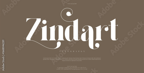 Zindart Minimal modern alphabet fonts. Typography minimalist neon urban digital fashion future creative logo font.