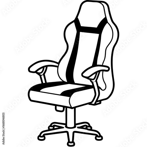 Modern Gamer Seat Art Vector