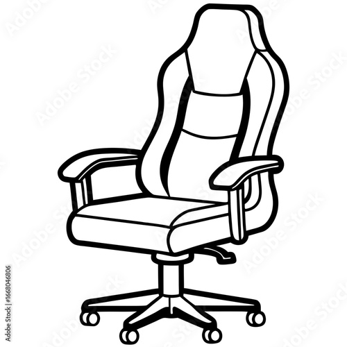 Modern Gamer Seat Art Vector