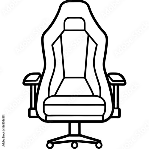 Modern Gamer Seat Art Vector