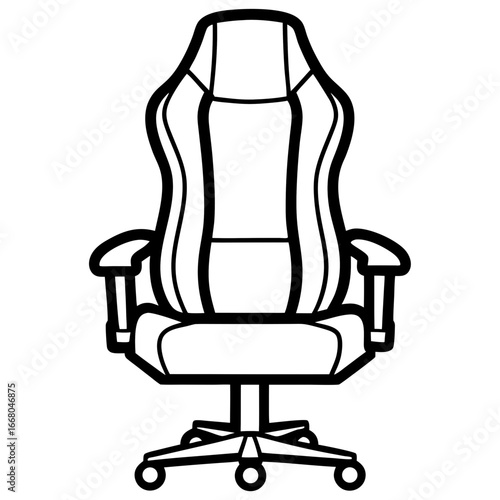 Modern Gamer Seat Art Vector
