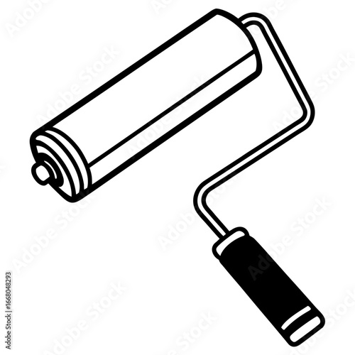 Paint Roller Tool – Clean Art Vector