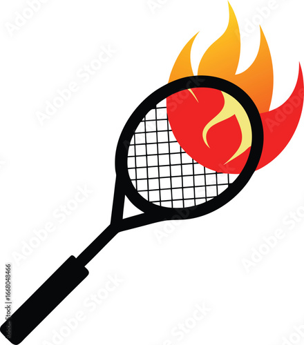 tennis racket and ball
