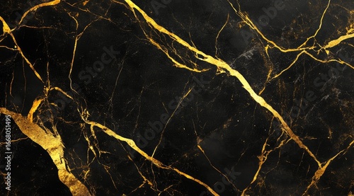Dark black marble with gold veins (8)