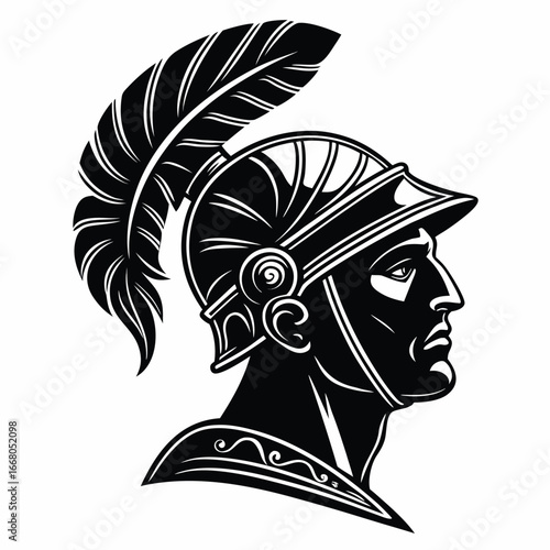 Ancient ceremonial mask silhouette