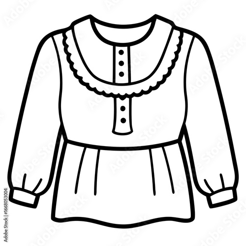 Vintage Peasant Top Vector