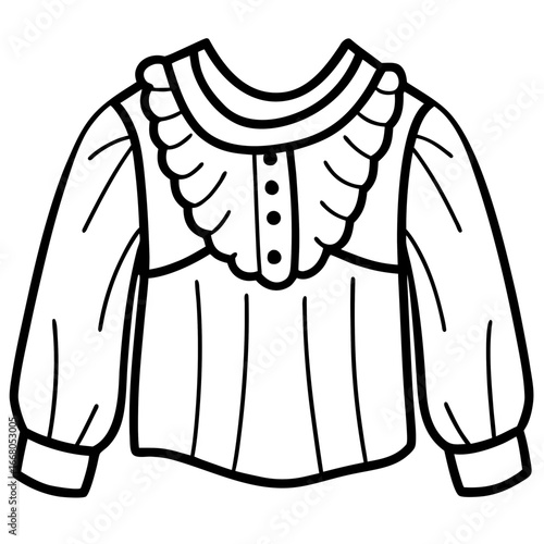 Vintage Peasant Top Vector