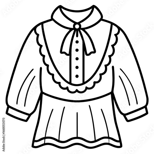 Vintage Peasant Top Vector