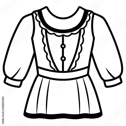 Vintage Peasant Top Vector
