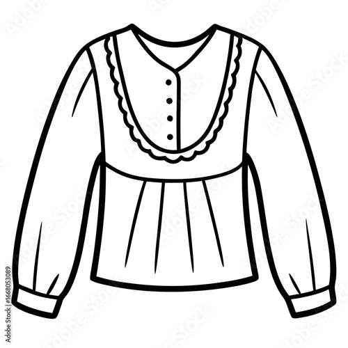 Vintage Peasant Top Vector