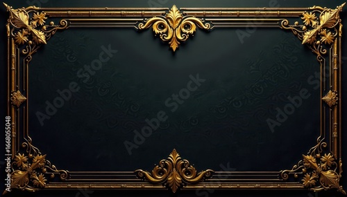 Gold arabesque vector card template with ornate detail , luxury, moroccan, card