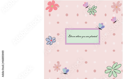 greeting card with flowers
