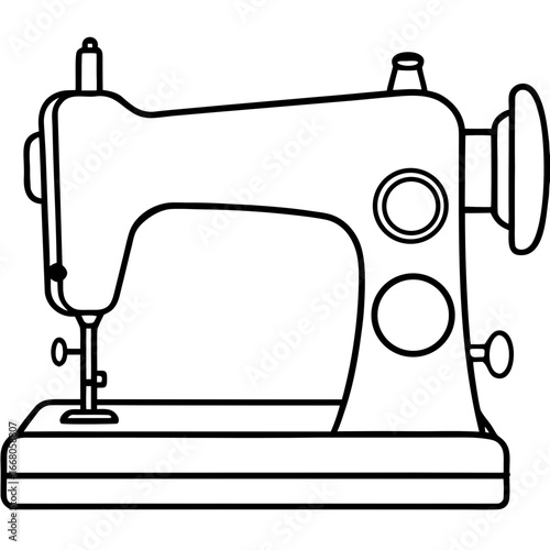 Sewing Machine – Vector Art Illustration