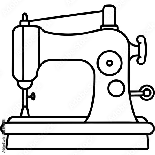 Sewing Machine – Vector Art Illustration