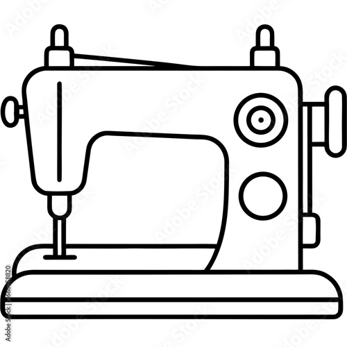 Sewing Machine – Vector Art Illustration