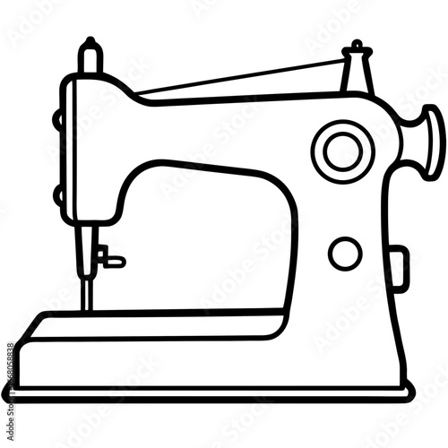 Sewing Machine – Vector Art Illustration