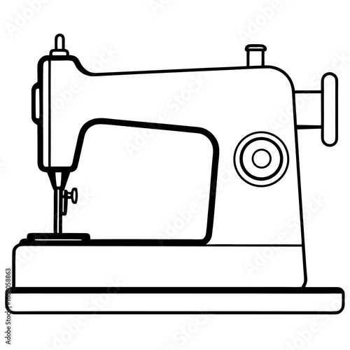 Sewing Machine – Vector Art Illustration