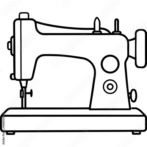 Sewing Machine – Vector Art Illustration