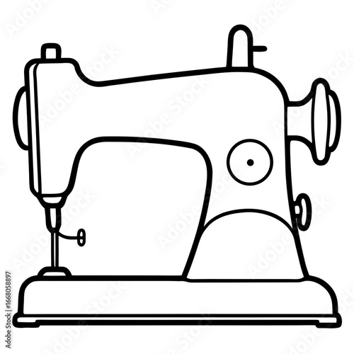 Sewing Machine – Vector Art Illustration