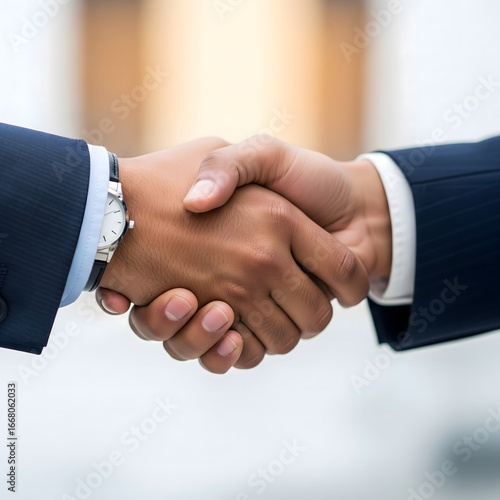 Business Handshake Between Professionals in Formal Attire