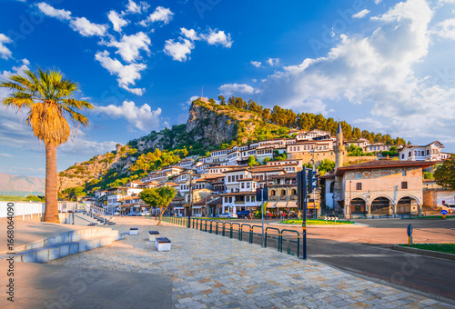 Berat, historical downtown with turkish architectural style in Albania