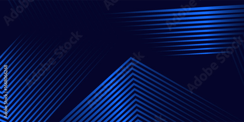 Dark blue background. Modern lines curves abstract presentation background. Luxury paper cut background. Vector
