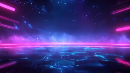 Stunning photo of futuristic esport background for gaming live streaming. Esport game tournament competition neon banner.