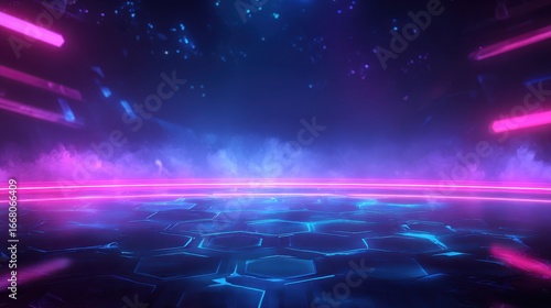 Stunning photo of futuristic esport background for gaming live streaming. Esport game tournament competition neon banner.
