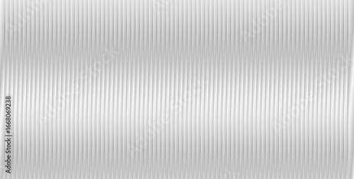 Vector ribbed glass texture with white and grey tones. Gradient creates a semi-transparent acrylic effect, perfect for reeded bath surfaces, wall panels, or modern window overlays.