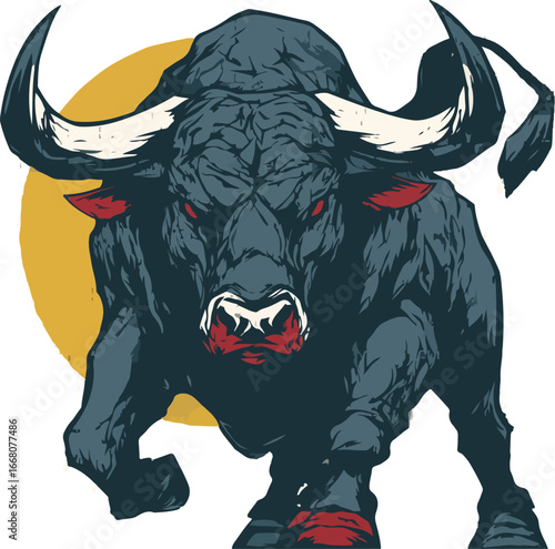 Bold and Strong Bull Artwork