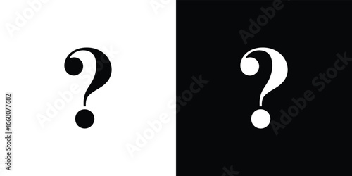 Inverted Question Mark Symmetry, Black on White and White on Black Layout