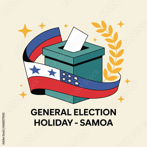  Election Holiday Minimal Flat Vector Illustration